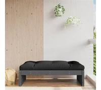 vidaXL Repose-pied de jardin 120x80 cm gris bois de pin massif, tabouret, repose-pied ottoman, tabouret de jardin, pouf, 825767 Gris G