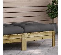 VIDAXL Repose-pied de jardin avec coussin - Bois de Pin Imprégné