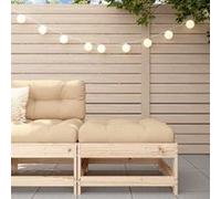 vidaXL Repose-pied de jardin avec coussin bois de pin massif, tabouret, repose-pied ottoman, tabouret de jardin, pouf, 825555 Beige G