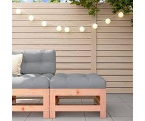 vidaXL Repose-pied de jardin avec coussin bois massif douglas, tabouret, repose-pied ottoman, tabouret de jardin, pouf, 825672 Gris G