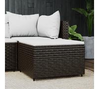 VidaXL Repose-pied de jardin avec coussin Marron