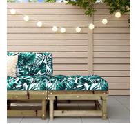 vidaXL Tabouret de jardin avec coussin Bois de pin imprégné