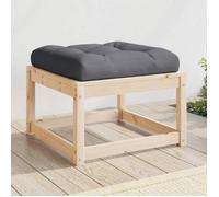 vidaXL Tabouret de jardin avec coussin Pin massif