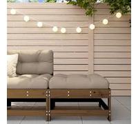 vidaXL Repose-pied de jardin et coussin marron miel bois de pin massif, tabouret, repose-pied ottoman, tabouret de jardin, 825558 Marron G