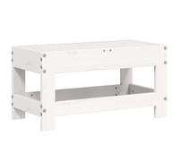 vidaXL Repose-pied de jardin, table basse et tabouret de bar – Bois de pin massif, blanc