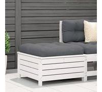 vidaXL Repose-pied de Jardin, Table Basse, Tabouret de Bar, Meuble de Patio Terrasse Balcon Arrière-cour Extérieur, Blanc 844899 Blanc G