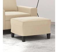 vidaXL Repose-pied en microfibre crème 60x50x41 cm
