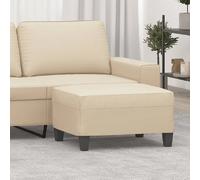 vidaXL Repose-pied en microfibre crème 70x55x41 cm