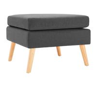 VidaXL Repose-pied en tissu - Gris foncé