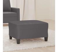 vidaXL Repose-Pied Pouf de Chambre à Coucher Tabouret de Canapé Meuble de Salle de Séjour Maison Intérieur Gris 70x55x41 cm Similicuir