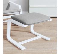 vidaXL Repose-pied Gris clair 51x41x40 cm Tissu