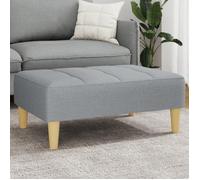 vidaXL Repose-pied 77x55x31 cm en tissu gris clair