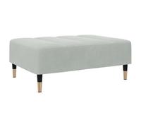 vidaXL Repose-Pied Gris Clair 77x55x31 cm Velours