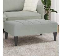 vidaXL Repose-pied gris clair 77x55x31 cm velours
