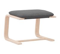 vidaXL Repose-pied Tabouret 352300, Coussin, Cadre en bois, Moderne, Gris foncé (Tissu)