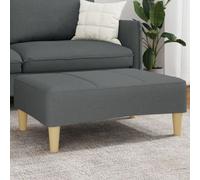 vidaXL Repose-pied gris foncé 77x55x31 cm tissu