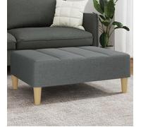 vidaXL Repose-pied gris foncé 77x55x31 cm tissu
