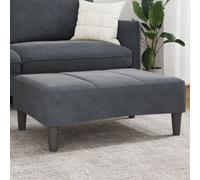 vidaXL Repose-pied gris foncé 77x55x31 cm velours