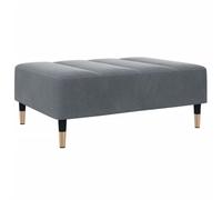 vidaXL Repose-pied Tabouret 77x55x31 cm Velours Gris foncé