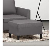 vidaXL - Repose-pied Gris Similicuir