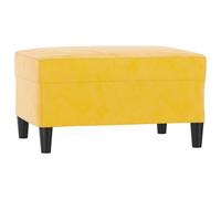 vidaXL Repose-pied Jaune 70x55x41 cm Velours