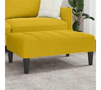 vidaXL Repose-pied jaune 77x55x31 cm velours