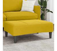 vidaXL Repose-pied jaune 77x55x31 cm velours