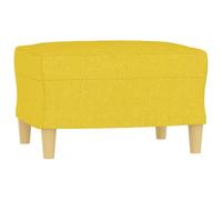 vidaXL Pouf tabouret repose-pied 60x50x41 cm tissu Jaune clair