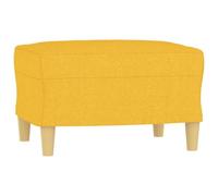vidaXL Repose-pied Jaune clair 60x50x41 cm Tissu