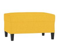 vidaXL Repose-pied Jaune clair 70x55x41 cm Tissu