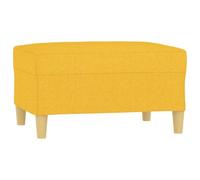 vidaXL Repose-pied Jaune clair 70x55x41 cm Tissu