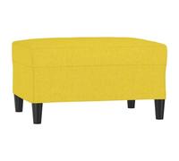 VIDAXL Repose-pied - Jaune clair tissu
