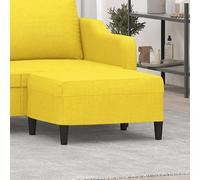VIDAXL Repose-pied - Jaune clair tissu