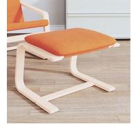 vidaXL Repose-Pied, Tabouret avec Coussin, Siège avec Cadre en Bois, Meuble de Salon Salle de Séjour Bureau Intérieur, Moderne, Foncé Tissu