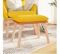 Vidaxl Repose-Pied Jaune Moutarde 45x29,5x39 Cm Tissu Et Similicuir Multicolore