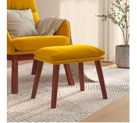Vidaxl Repose-Pied Jaune Moutarde 45x29,5x39 Cm Velours Multicolore