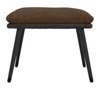 vidaXL Repose-pied Marron 45x29,5x35 cm Tissu et similicuir