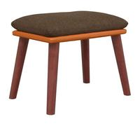 Vidaxl Repose-Pied Marron 45x29,5x39 Cm Tissu Et Similicuir Multicolore