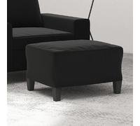 vidaXL Repose-pied Noir 60x50x41 cm Tissu microfibre