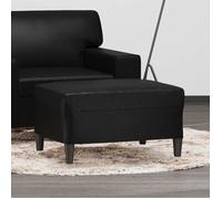 vidaXL Repose-Pied Pouf de Chambre à Coucher Tabouret de Canapé Meuble de Salle de Séjour Maison Intérieur Noir 70x55x41 cm Similicuir