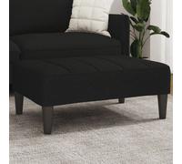 Vidaxl Repose-Pied Noir 77x55x31 Cm Tissu Noir