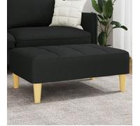 vidaXL Repose-pied noir 77x55x31 cm tissu, tabouret, tabouret de canapé, siège de salon, pouf, repose-pied en tissu, meuble 4007364