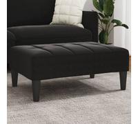 Vidaxl Repose-Pied Noir 77x55x31 Cm Velours Noir
