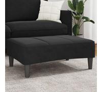 Vidaxl Repose-Pied Noir 77x55x31 Cm Velours Noir