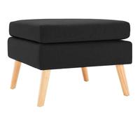 vidaXL Repose-pied – tissu noir