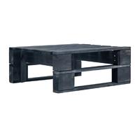 VidaXL Repose-pied palette de jardin Noir