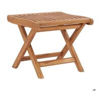 vidaXL Tabouret de pied pliable bois massif teck 46,5×49×41,5 cm