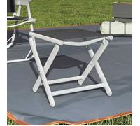 vidaXL Repose-pied pliable Noir et argenté Textilène et aluminium