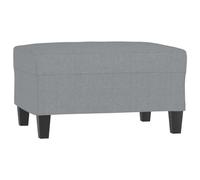 vidaXL Repose-Pied Pouf de Chambre à Coucher Tabouret de Canapé Meuble de Salle de Séjour Maison Intérieur Gris Clair 70x55x41 cm Tissu