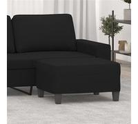vidaXL Repose-pied 70x55x41 cm – Noir – Tissu microfibre